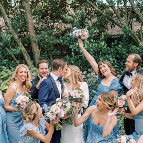 Sachin & Bobbi Rose Dress (Size 0), Tiny Rose Blue - Picture 6 of 8